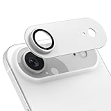 Tomakaカメラフィルム iPhone17 Air 用の カメラ保護 9H強化ガラス アルミ合金 一体型アイフォン17 エア レンズカバー 耐衝撃 全面保護 いphone17 pro カメラカバー 露出オーバー防止 黒縁取り AR超高透過率 プロテクター (シルバー)