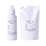 環境大善 きえ～る Dシリーズ 加湿器用 消臭剤 (600ml＆詰替1Lセット) 無香料 加湿器 空気清浄器用 部屋用 日本製 天然成分100% 液体 無色透明液