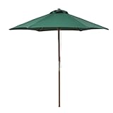 山善 ガーデンマスター 木製パラソル(直径270) SMP-270(GR)