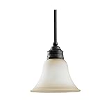 Sea Gull Lighting 61850-782 Pendant with Smokey AmberGlass Shades, Heirloom Bronze Finish [並行輸入品]