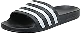 adidas Adilette Aqua Black/White Sandals 8