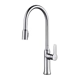 Kraus KPF-1660CH Modern Nola Single Lever Concealed Pull Down Kitchen Faucet, Chrome by Kraus