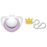 【セット買い】 NUK おしゃぶり NUK おしゃぶり・ジーニアス NUK おしゃぶり・ジーニアス2.0/M/シリコーン/パープル  OCNK0240102 + NUK おしゃぶりホルダー/クラウン 