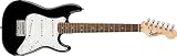 Squier by Fender エレキギター Mini Strat®, Laurel Fingerboard, Black ブラック ソフトケース付き