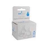The Safe Starter Nipple Replacement Pack, Flow 2, White by The Safe Starter