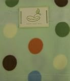 Boy Girl Green Brown Yellow Orange Polka Dot Baby Blanket by Bean Sprout