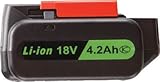 空研 KW―E190pro用電池パック(18V 4.2Ah) KB9L51J