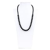 Bumkins Nixi Ciclo Silicone Teething Necklace Black (Discontinued by Manufacturer) [並行輸入品]