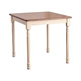 ブラウン／ナチュラル／【幅74cm】テーブル ダイニング カントリー調 天然木 コンパクト アンティーク ユーズド加工 組立品 北欧 シック 自然素材