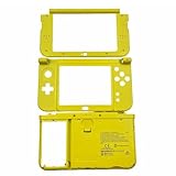 Menbiss New 3DS LL 用交換カバーセット NEW 3DS LL シェル 外装フロント＆バックプレート DIYボタンパネル バッテリーカバー付 ホワイト 旧3DS LL 非対応 (黄色)