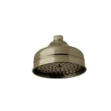 Rohl 1025/8TCB 6-Inch Diameter Michael Berman Traditional Shower Rose Showerhead with Swivel and Flo