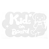 ホワイト（白） 犬 ラブラドール 骨 Kids on board キッズオンボード ステッカー 窓ガラス用シールタイプ 車 戌 干支 動物