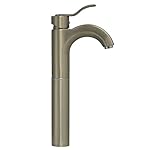 Whitehaus 3-04044BN-BN Wavehaus 5-Inch Single Hole/Single Lever Elevated Lavatory Faucet, Brushed Ni