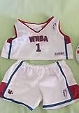 Build a Bear ClothingレッドホワイトメッシュレディースWNBA NBA 1 Shorts andシャツ