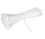 ナイロン 結束バンド ケーブルタイ　配線 固定 部品処理 用　ワンタッチ ロック 式 5種類 600本 か 1種類 250本 (白250本（1種）)