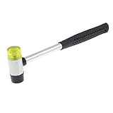 uxcell　ゴムハンマー　ラバー金づち　T型　ラバー製　プラスチック製　イエロー　ブラック