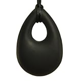 Teething Necklace Jewelry - Organic BPA Free Silicone Teether Ring Pendant Toys for Nursing Moms - A