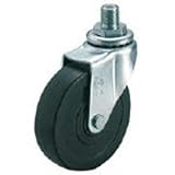 ねじ込みキャスター自在車５０径ゴム車輪LT-50R-W3/8-14