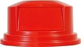 [T-8194451]ラバーメイド　ラウンドブルートコンテナ用フタ　ドーム型　１６６．５Ｌ用　レッド 26478805
