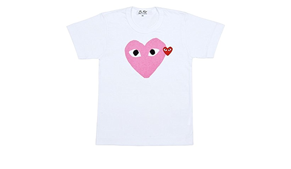 Amazon Comme Des Garcons Play コム デ ギャルソン レディース Tシャツ カラーハート ピンクハート Mサイズ Tシャツ カットソー 通販