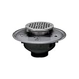 Oatey 82283 ABS調節可能な商用Drain with 5インチキャストCHR Grateとスクエアトップ、3-inch