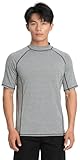 [レジャー スポート] ラッシュガード メンズ 水着 UVカット 半袖 Tシャツ UPF50+ al20008 XL ヘザーグレー