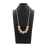 IntiPal Baby Silicone Teething Necklace - BPA Free Nursing Necklace for Mom to Wear (Beige) by IntiP