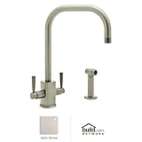 Rohl u.4310ls-2 Perrin and Rowe high-arcキッチン蛇口 – Includesサイドスプレー、 .5 U.4310LS-STN-2 1