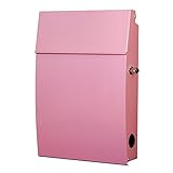 郵便ポスト 郵便受け メールボックス 壁掛け EUROデザイナーズポスト MB5805 レバー開閉タイプ 鍵付き ピンク MB5/05-KL-PINK 76