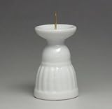 京仏壇はやし 神棚・神具 白ローソク立て 中玉 【z4342】