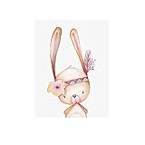 usaboutall壁アートキュートなウサギキャンバスHanging Painting Poster for Kids Room Decor 50x70cm 27108NH37I6D