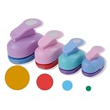 (アウプル) クラフトパンチ 4個セット 円 丸 学校 幼稚園 保育園 子供用 ハンドメイド DIY 用品 工芸 穴あけ パンチ