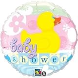Single Source Party Supplies – 18 "ベビーシャワーRubber Duckie Mylar Foil Balloon