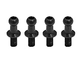RC-ART ジュラルミンφ4.3ピロボール (4個) L=6mm×N=6mm ブラック