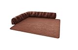 フロアコーナーソファ　(L字タイプ　大　15mm厚) (ブラウン) 15mm厚ウレタンマット