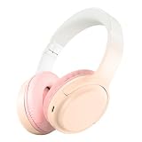 Bluetooth 6.1 ヘッドホン オーバーイヤー 密閉型 有線無線兼用 ワイヤレス ゲーミングヘッドセット HiFi音質 40mmドライバー搭載 ノイズキャンセリング USB-C充電 2台同時接続可能 折りたたみ式 iPhone/iPad/Android/PC対応（ピンク）