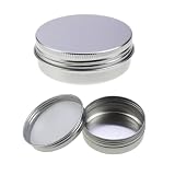 Stoooduoアルミ 缶 クリームケース 15ml 2個セット 小分け容器 詰め替え容器 交換用容器 持ち運びが容易 旅の必需品 丸型 シルバー (40x16-15ml)