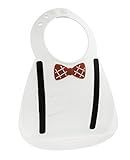 Make My Day Soft Silicone Baby Bib White Scholar by Make My Day
