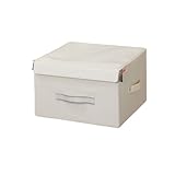 ルミナス ポール径25mm用パーツ 収納性アップパーツ 【ストレージボックス】スチールラック奥行35cm用 フタ付き幅33cm(アイボリー) 幅33×奥行33×高さ21cm MFN3333-IV