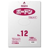 ボードンパック穴なしNo.12 サイズ0.02×230×340mm 100枚入