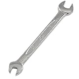 SODIAL(R) シルバートーン　5.5mm x 7mm　U形のダブルオープンエンドのレンチツール