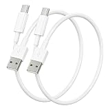 USB Type C ケーブル 0.3m 2本セット Suptopwxm 【3A対応急速充電/速度480Mbps】USB-A & USB C ケーブル タイプc 充電 スマートフォン・タブレット・ゲーム機などのUSB Cポートを搭載したデバイスに対応【ビデオ出力非対応】