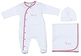 新生児に3 M Baby Girl Take Me Home Setホワイトwith 3 LittleピンクDucks