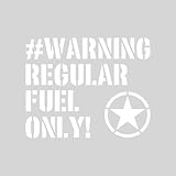 [ＫＡＩＭＩＲＵ ＳＴＯＲＥ] 給油口ステッカー ステンシル フューエルステッカー ガソリン レギュラー カッティングステッカー 車 (k_009 白 regular)