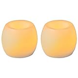 Inglow Flameless Mini Curved SquaresバニラScented Candle 2 - Pack 2 PC ベージュ CG24101CR201