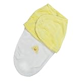 ベビー漫画押さえつける簡単ラップおくるみは0-2歳ブランケット (イエロー)