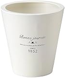 GREEN HOUSE French Tin ナチュラルブリキポット 縁付きラウンドL ホワイト 3149-A