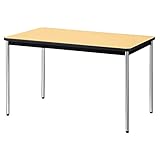 プラス　会議テーブル　YB2　メッキ脚　天板ホワイトメープル YB-S425N WM/P