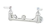 T&S Brass B-0330-LN Wall Mount Double Pantry Rigid Base Faucet with 8-Inch Centers and Less Nozzle b