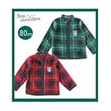 ニシキ ボンシュシュ チェック柄ボアジャケット P3314  80cm レッド・P3314-80-R